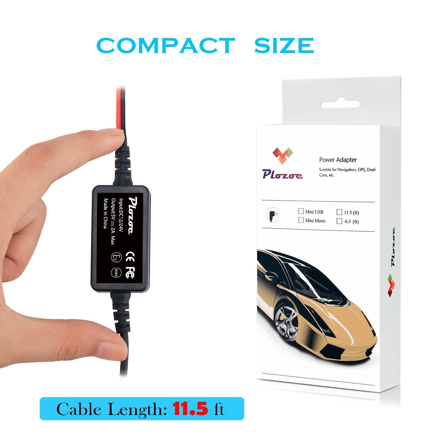 USB-C Enhanced Dash Cam Hardwire Kit – 24/7 Power Supply with Safety Features