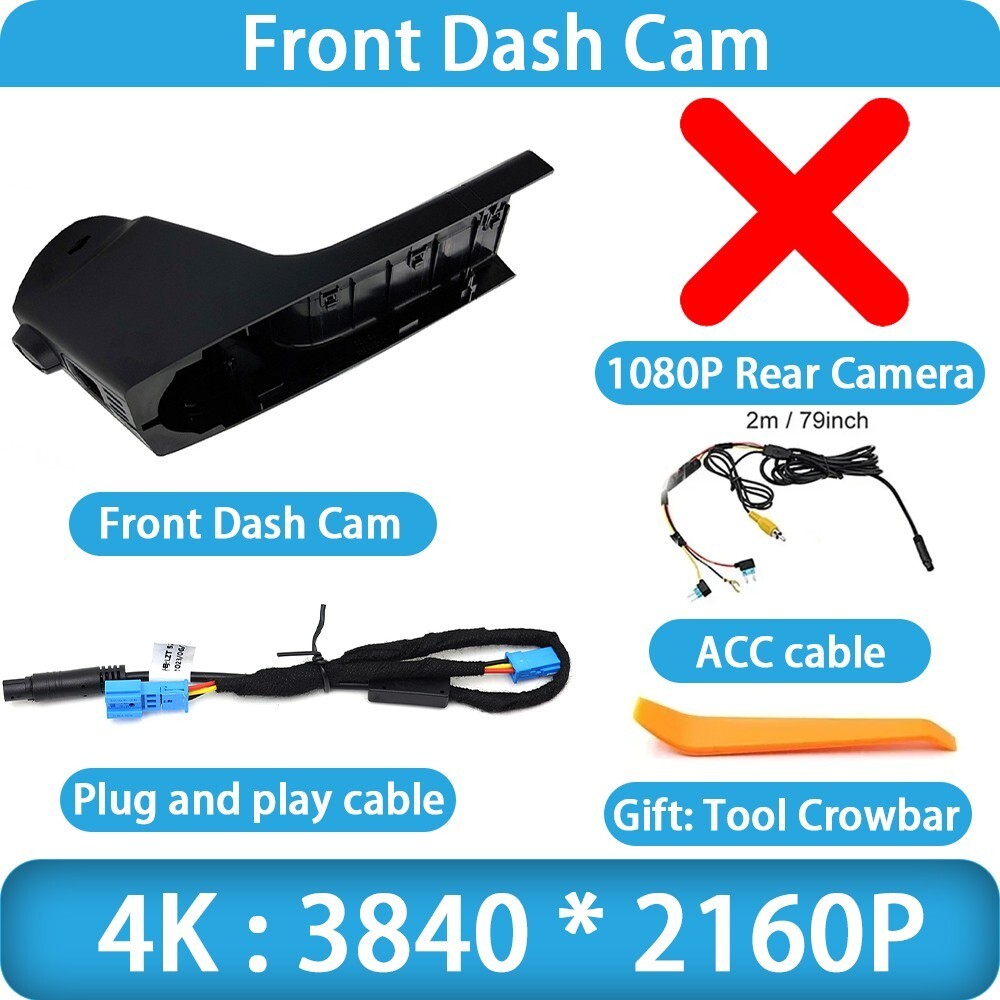 Plug and Play 4K Car DVR Wifi Dash Cam Camera for BMW X4 G02 X4 M F98 2018~2024
