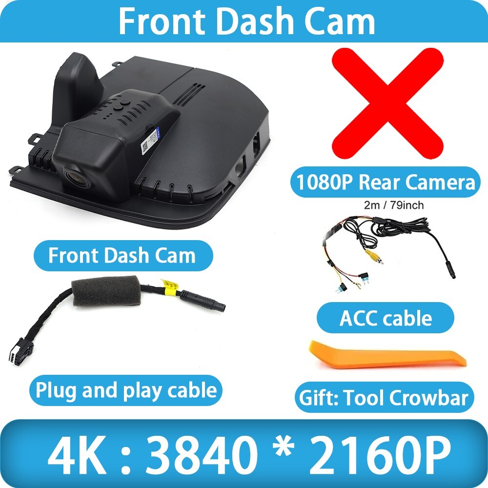 Plug and Play 4K UHD 2160P Wifi DVR Dash Cam Camera for XPeng P7i 2023 2024 2025