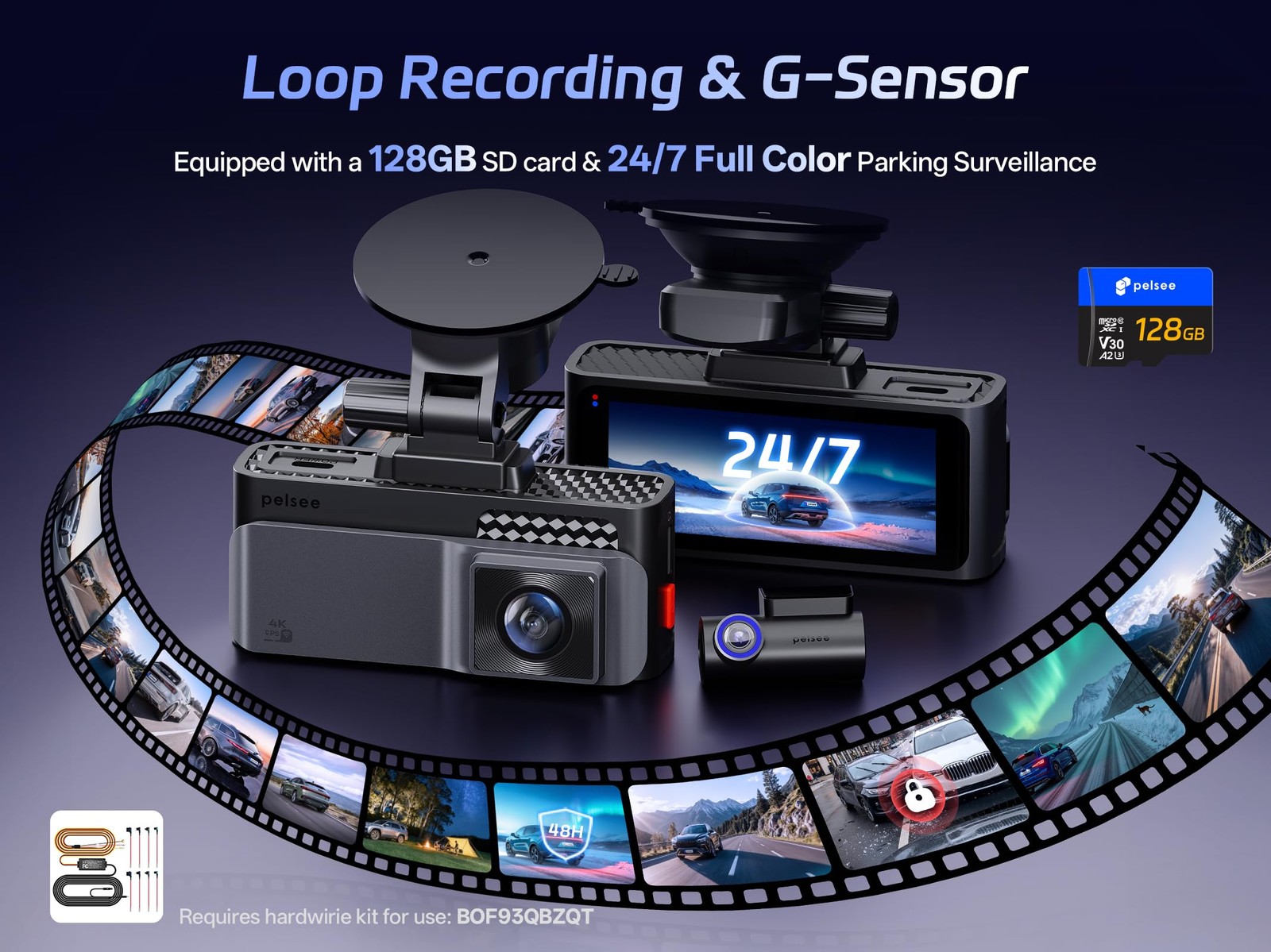 S3 Touch 4K Dash Cam Front and Rear, STARVIS 2 Sensor, STARLIT™ Full Color Ni…