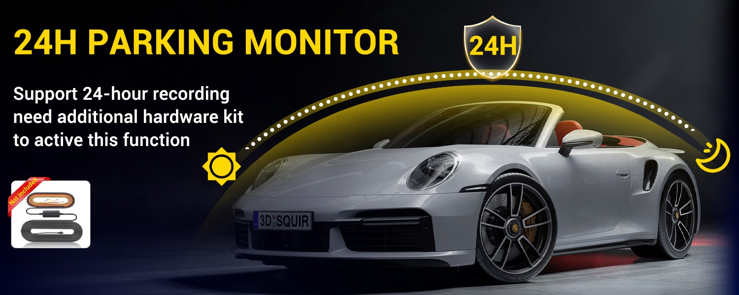 4CH 4K Dash Cam with GPS Front Rear Left Right Parking Monitor WiFi Dash Cameras