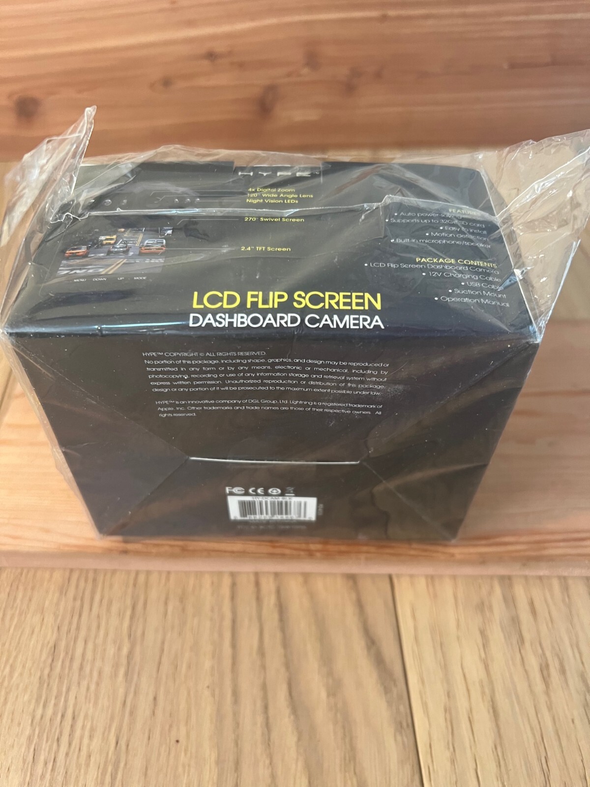 HYPE LCD flip screen dashboard camera 720 p. LCD Screen 2.4″ Still sealed-NEW
