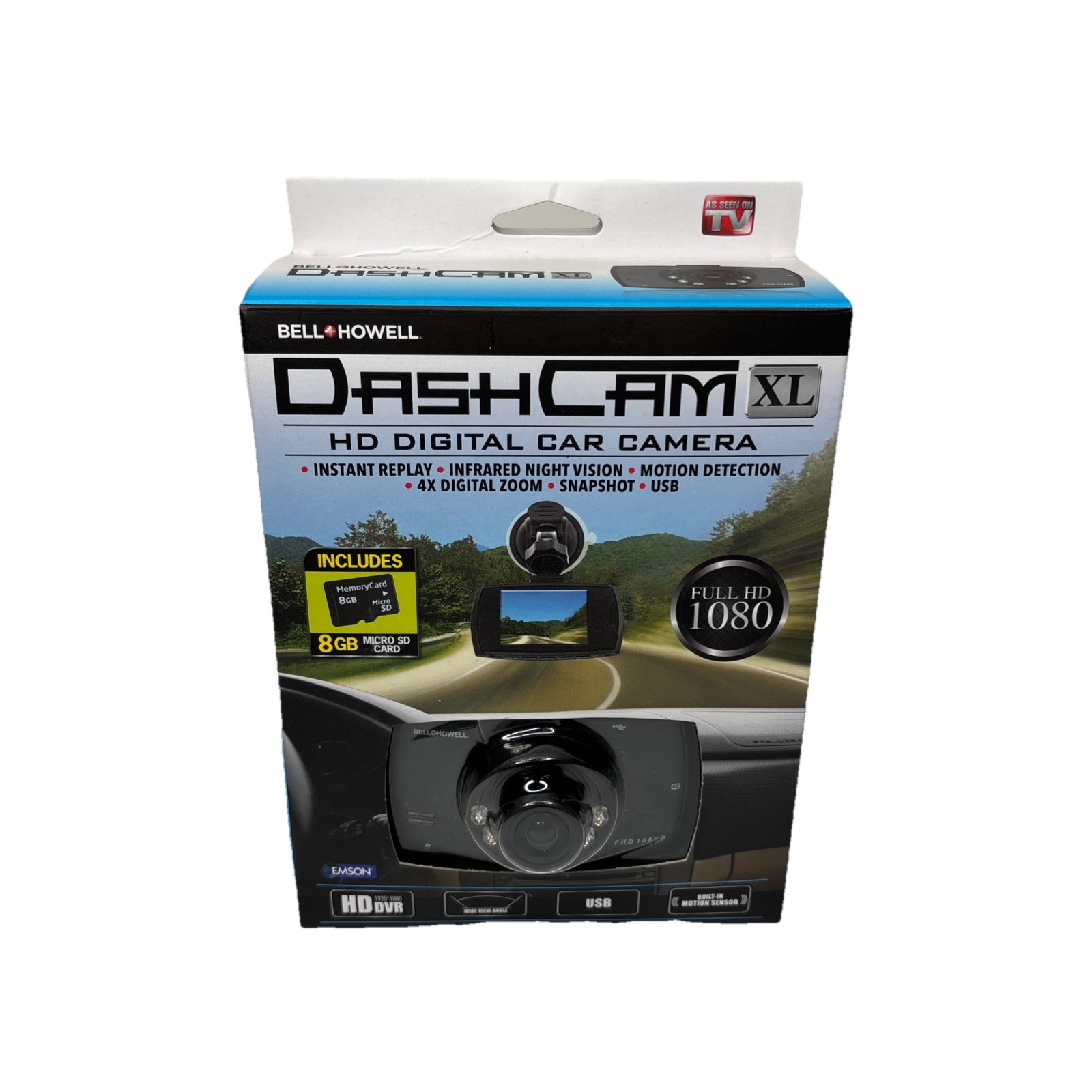 Bell Howell Dash Cam HD Digital Car Camera XL Full HD 1080 New In Box