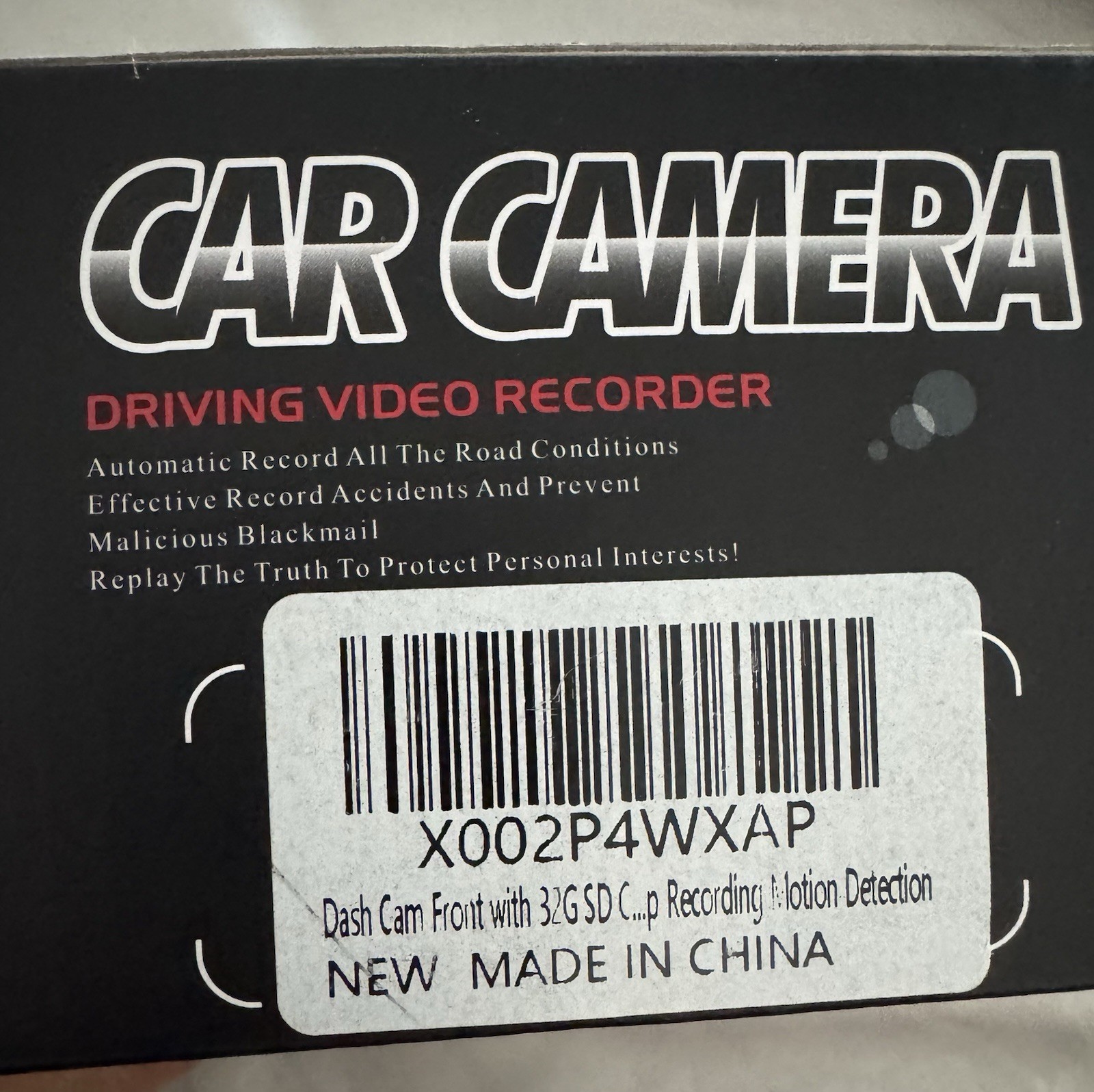 HD Car Camera Driving Video Recorder Dash Cam