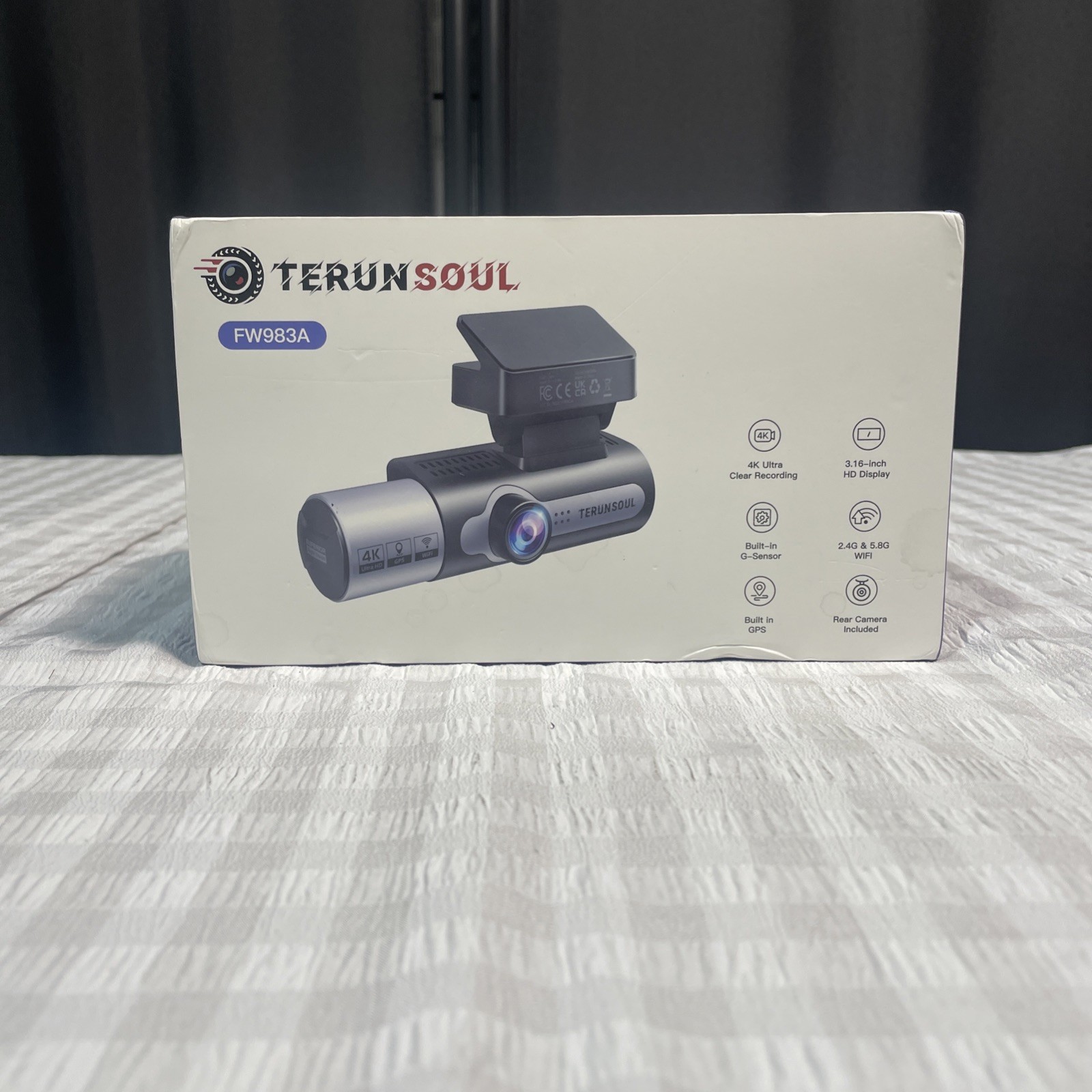 Terunsoul 4K+4K+1080P 3 Channel Dash Cam Front and Rear with Cabin Built-in GPS