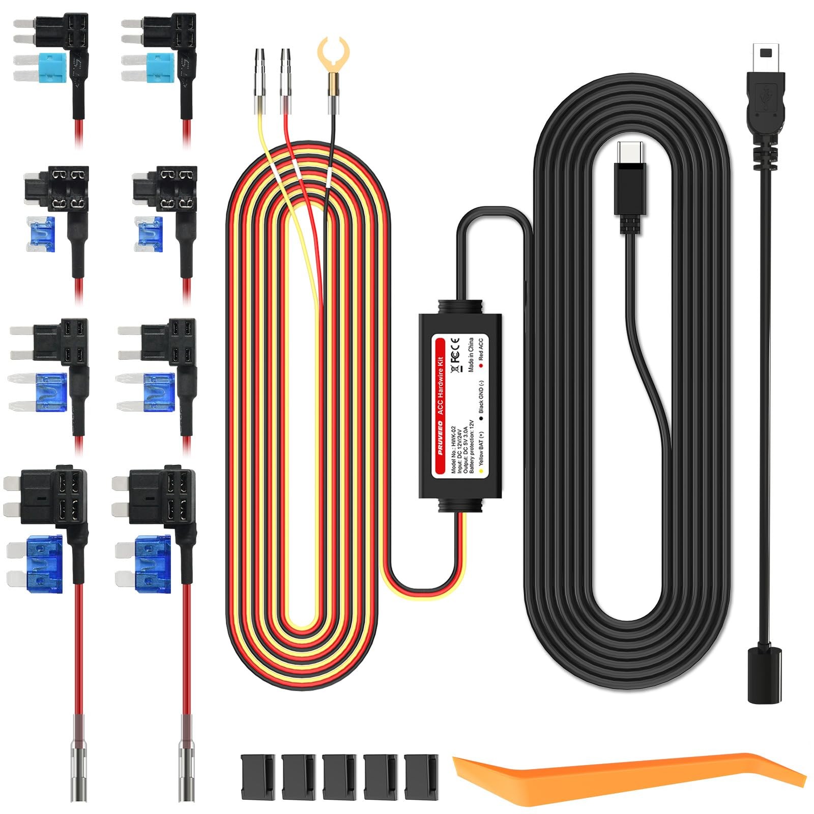 Smart Acc Hardwire Kit For Dash Cam Enables Parking Mode Monitor Converts 12v30v