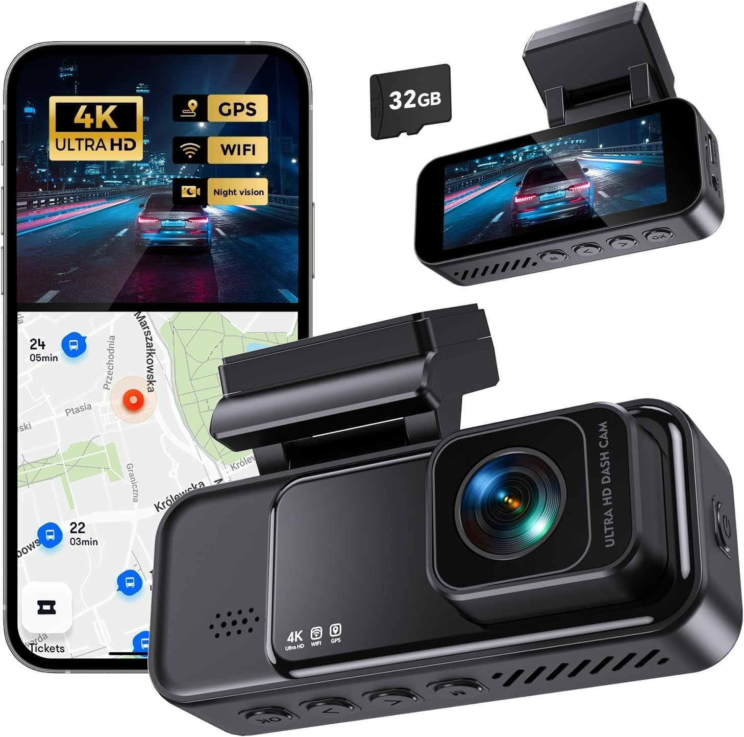 Camara De Seguridad Para Carro Auto lenses Delantero/Trasero/Interior Dash Cam