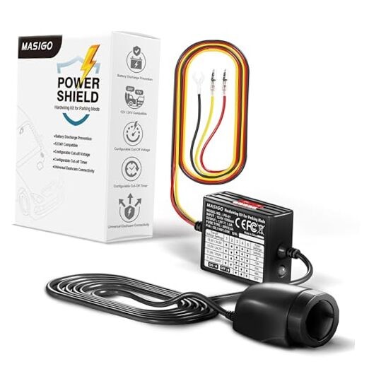 Dash Cam Hardwire Kit with Car Charger Socket – USB-C Compatible, Low Voltage