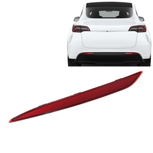 Red Lens Car Tail Reflector Light, Left Rear Bumper Reflector for Model Y 2020
