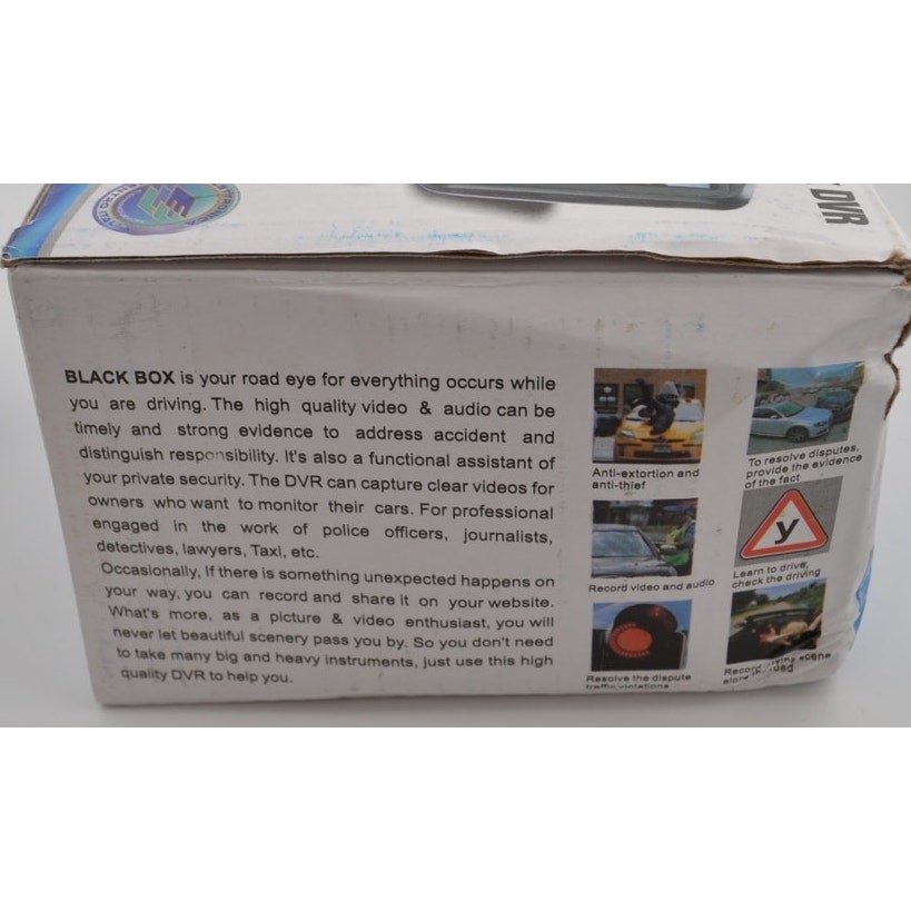 Vehicle Blackbox Full HD 1080p DVR Dash Camera Recorder Night Vision Open Box