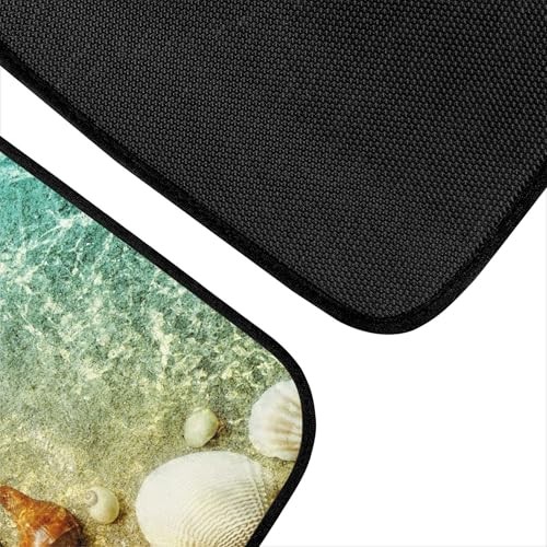 Teal Green Starfish Car Floor Mats – Seastar & Seashell – 4 Pieces