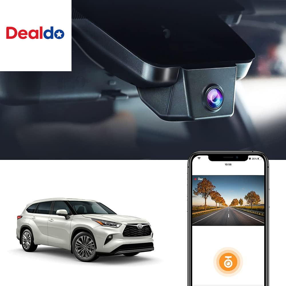 4K Dash Cam Suitable for Toyota Highlander 2020-2025 LE Limited L XLE XSE Platin