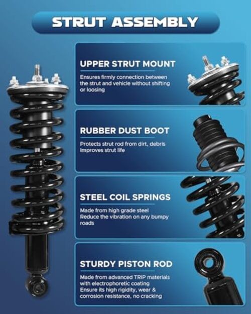 4PCS Struts Shock Absorbers Spring Assemblies Fit for 2004-2009 Front & Rear