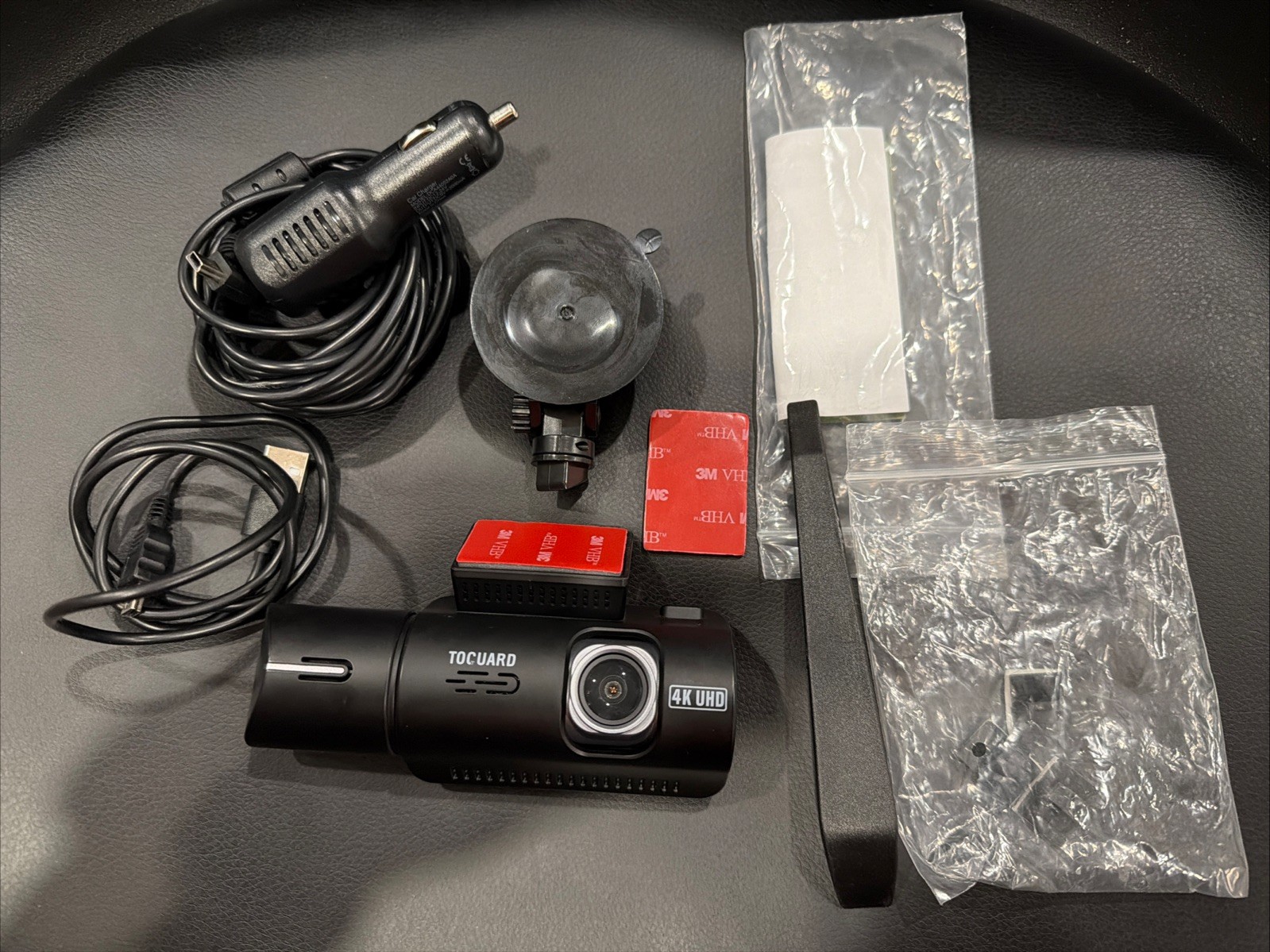 TOGUARD WiFi Front and Inside Night Vision 4K Dash Cam With 64GB SD Card