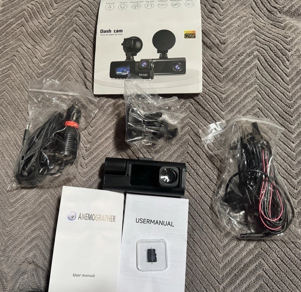 Dash Cam Super HD 1296P BlackBox DVR 170 degree Wide Angle Front & Rear camera