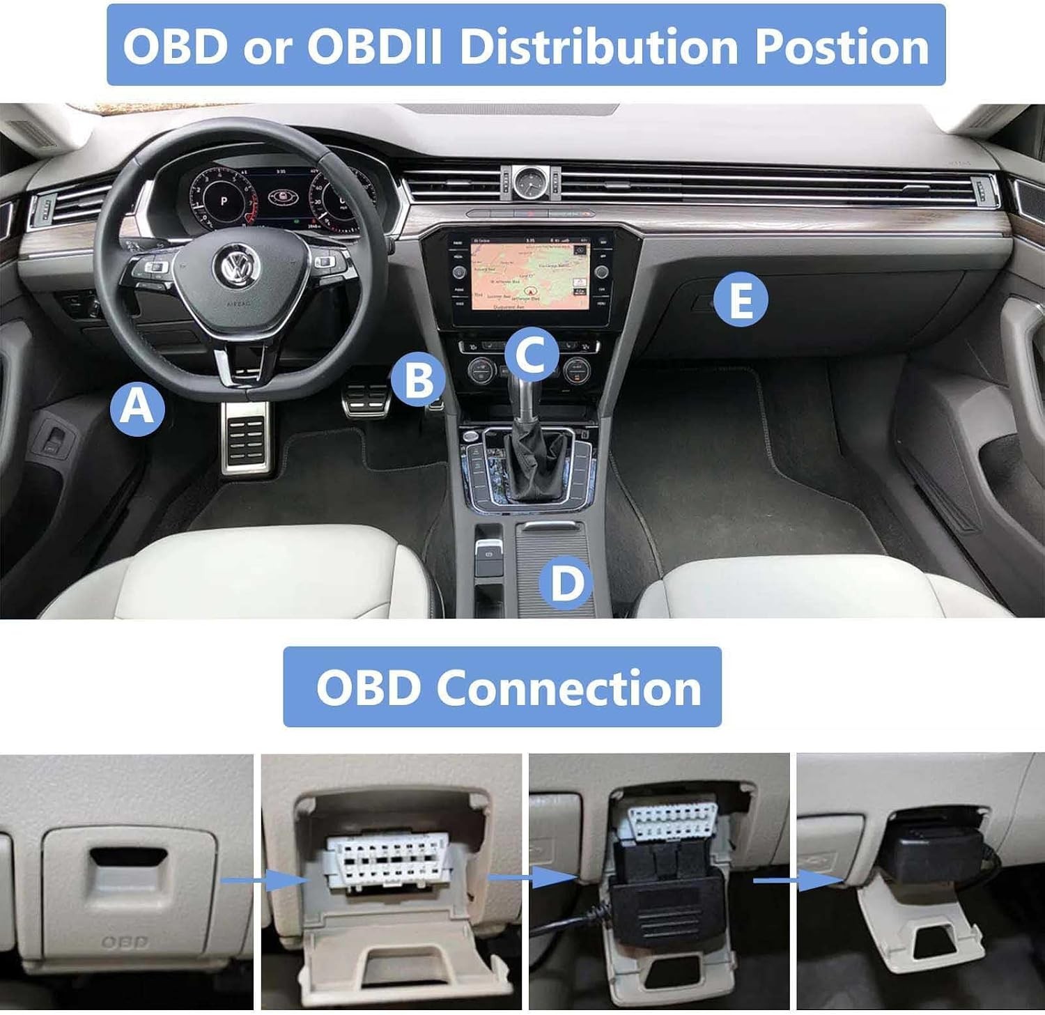OBD Power Cable Kit Dash Camera USB to Type C Hardwire Kit for Dashcam 12-24V…