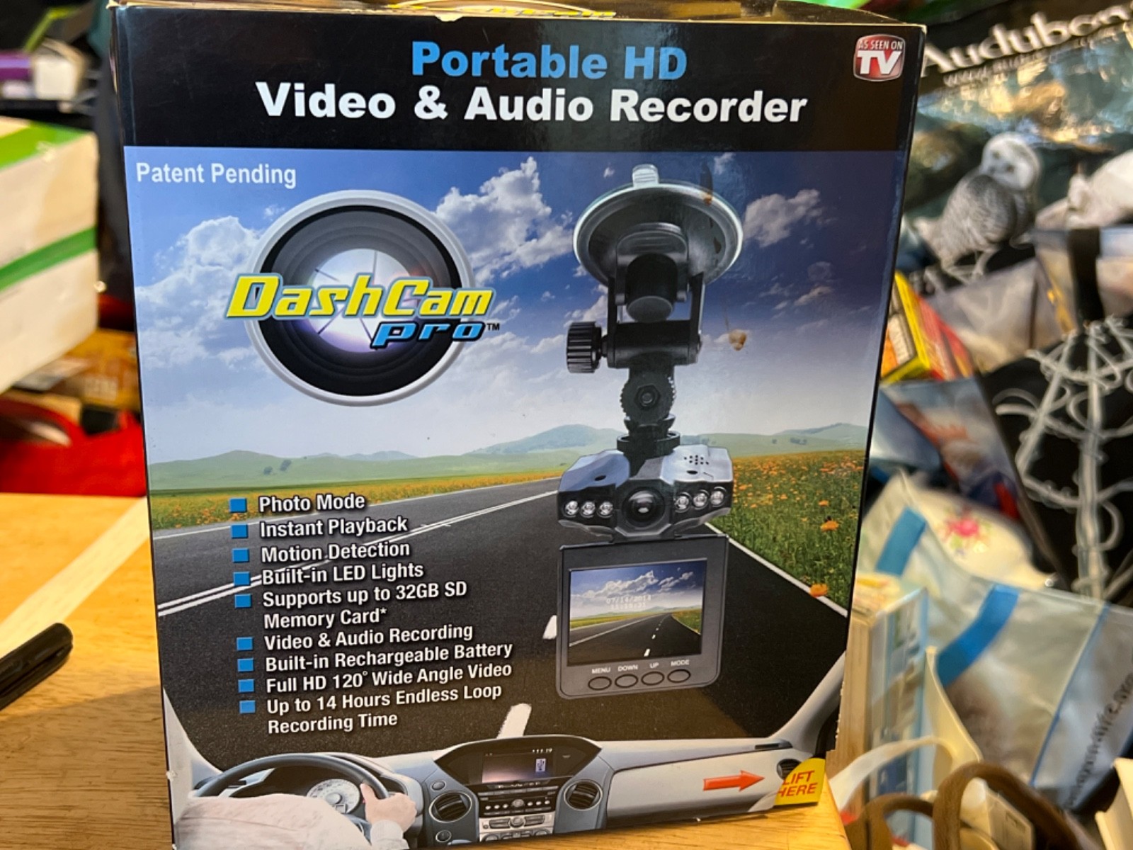 NEW Dash Cam PRO Portable HD Video & Audio Recorder – As Seen On TV Black NIB