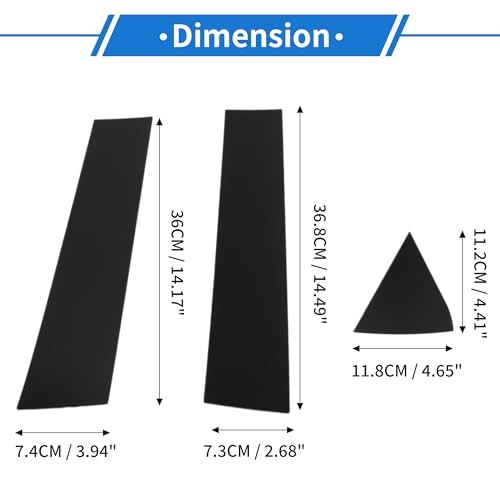 6 Pcs Door Pillar Window Trim for Dodge Charger 2006-2010 14.17″x2.91″ Black
