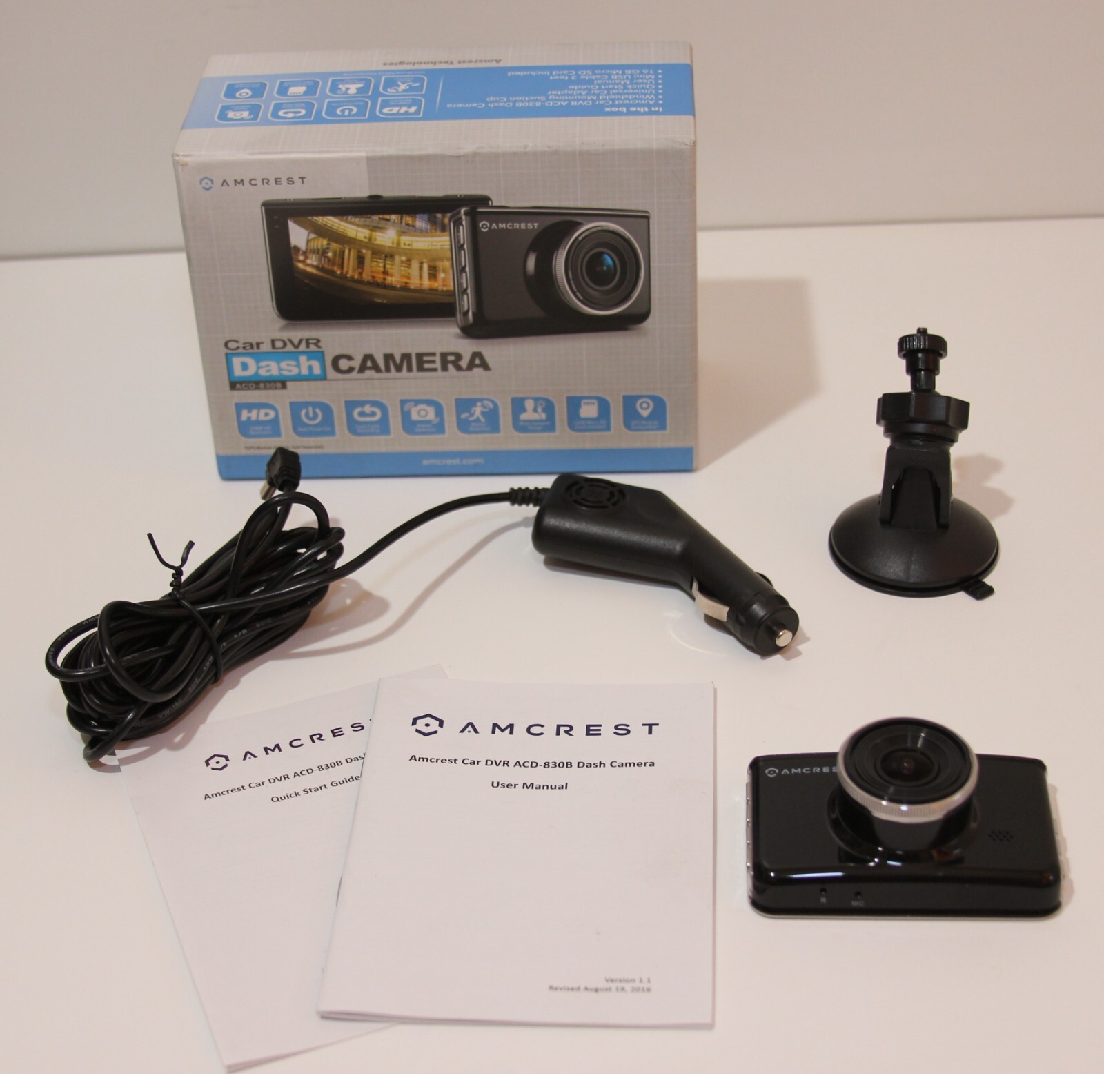 ARMCREST Dash Car DVR Front Dashboard Camera with Accesories