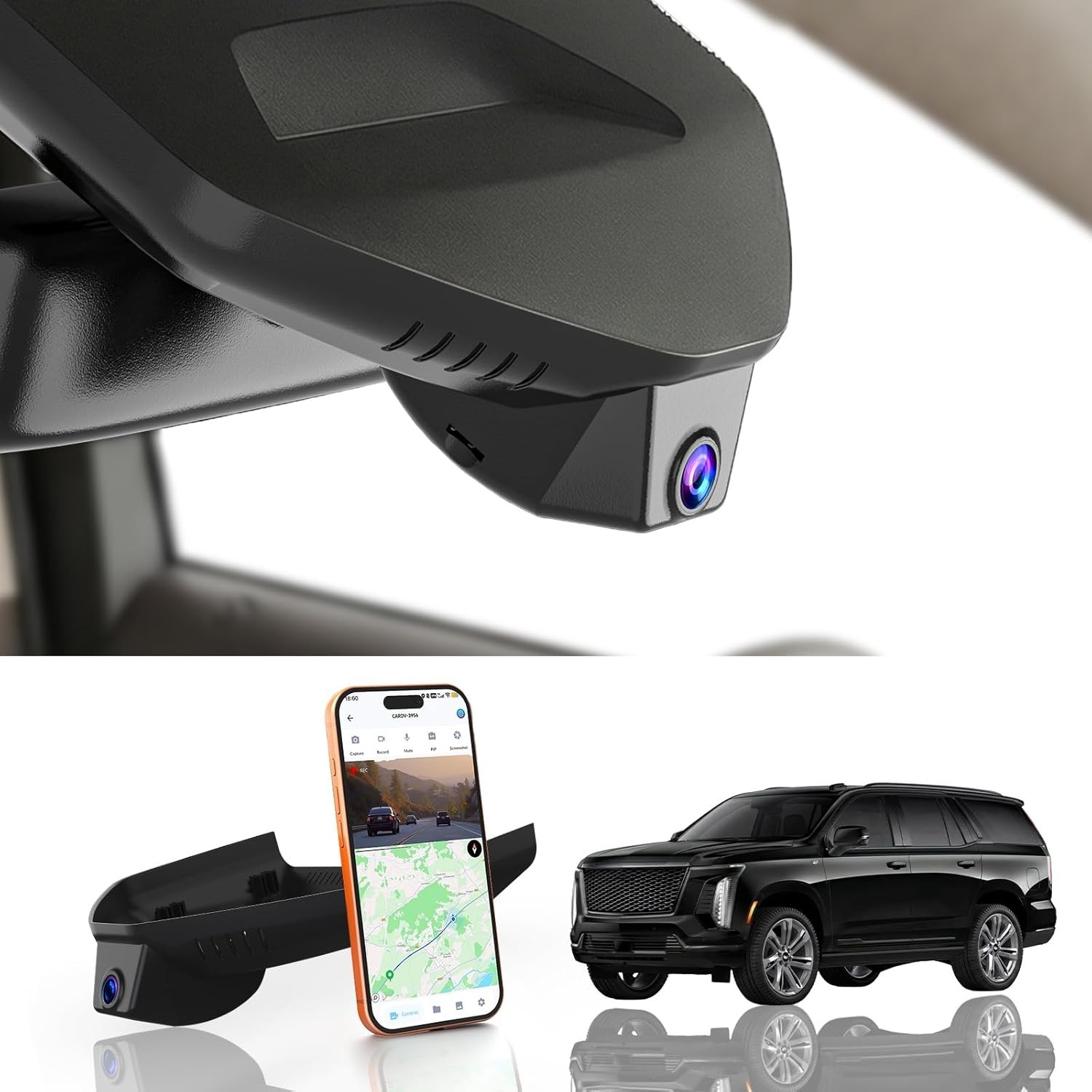 Front 4K Dash Cam Camera Custom fit for Cadillac Gen5 Escalade/Escalade ESV 4612