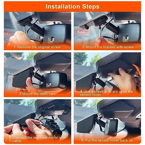 Front 4K Rear 1080P Dash Cam for F150 2018-2026 F250 Model A Front and Rear