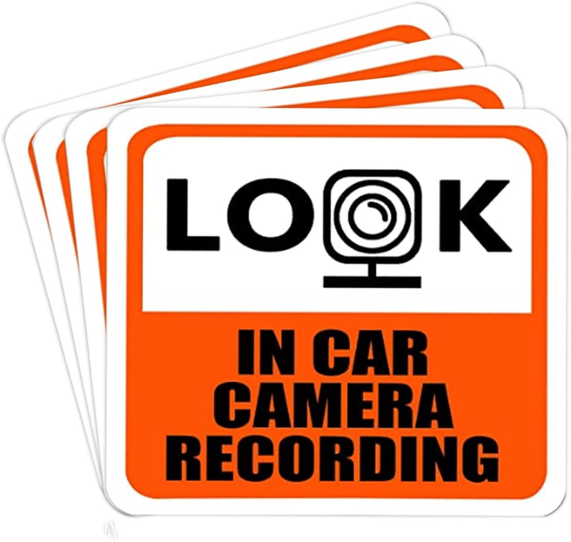 4 Inch Car Camera Security Sticker Vehicle Safety Sign Audio Video Recording …