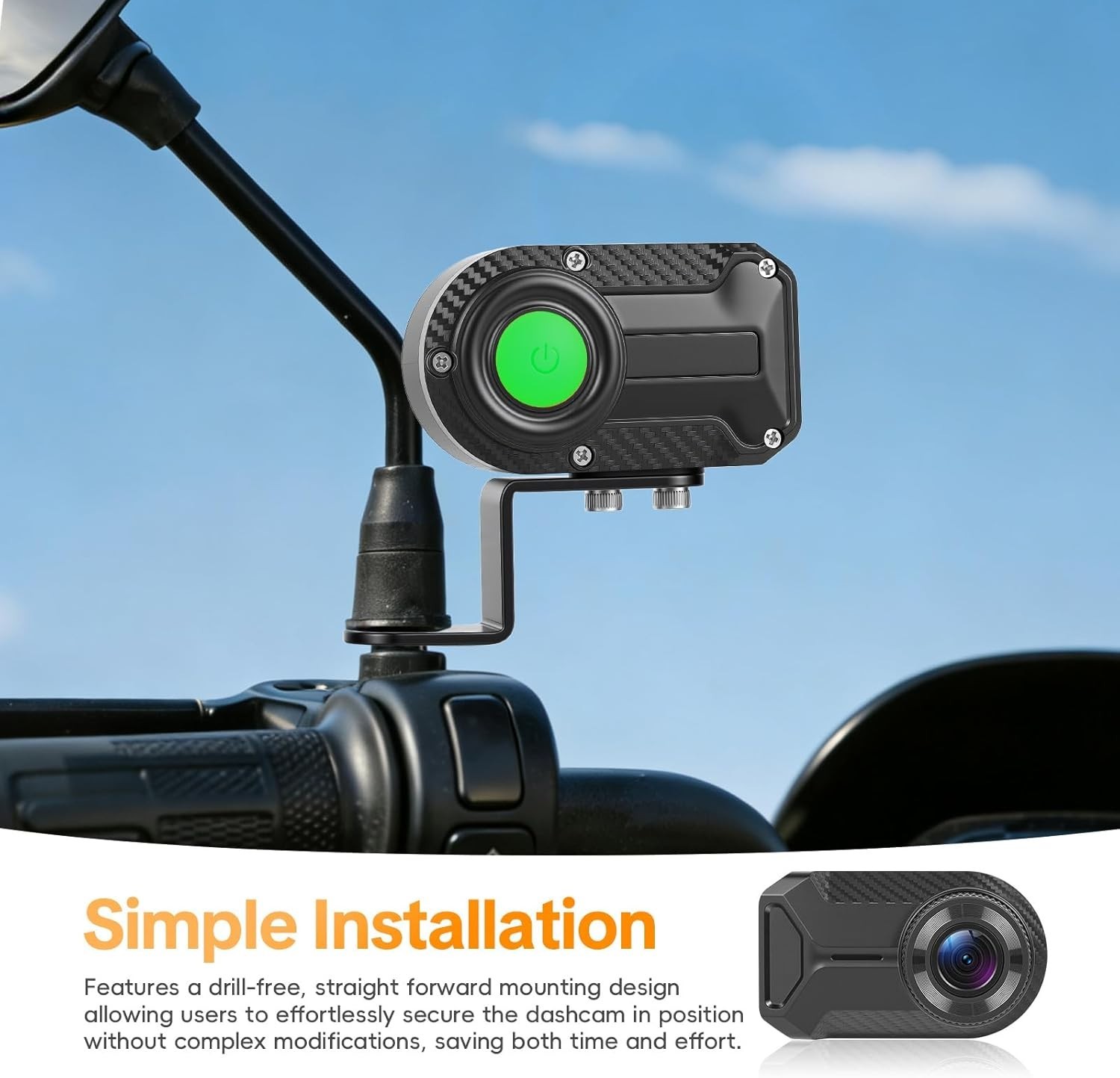 Motorcycle Dash Cam, Motorcycle Camera Front and Rear Moto Video Driving Reco…