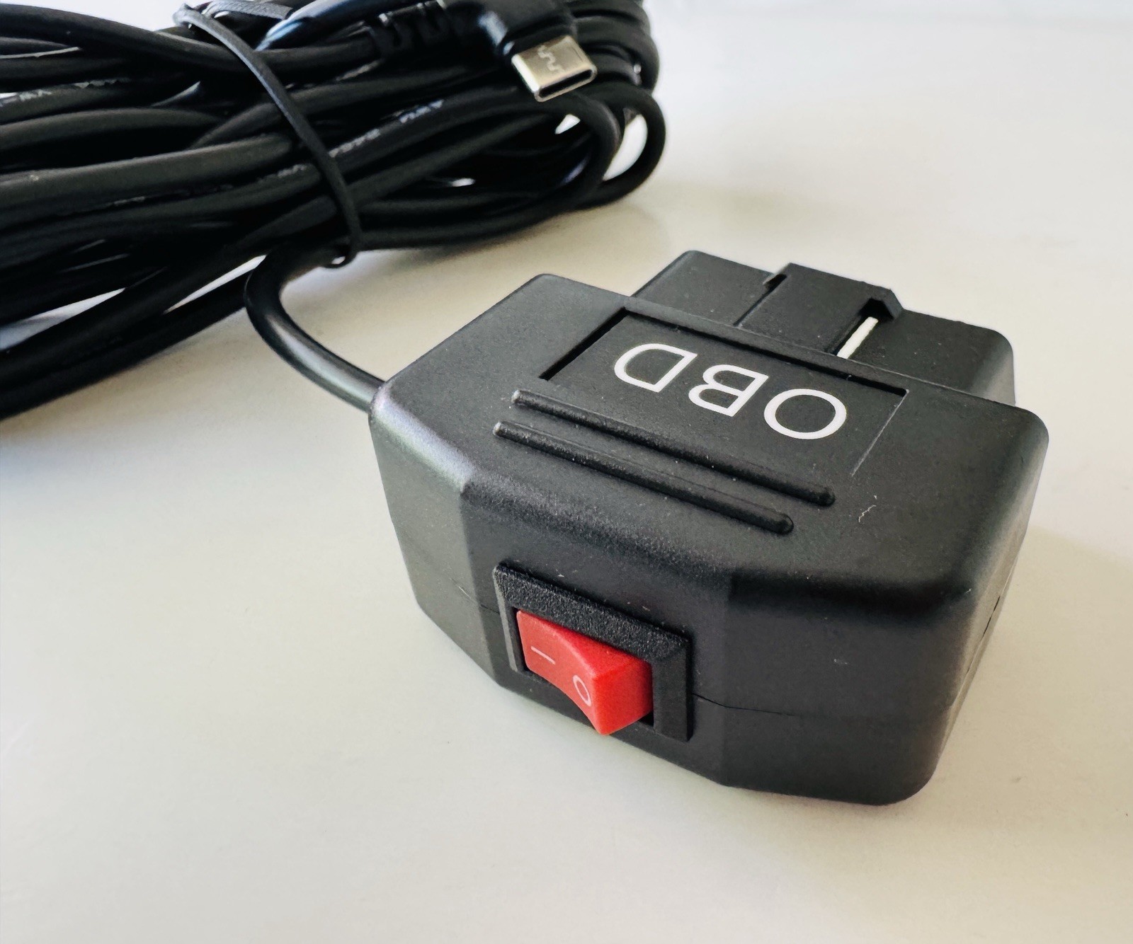 Dash Cam OBD Hardwire Kit with On/Off Switch, Type-C Power Cable, 5V/3A