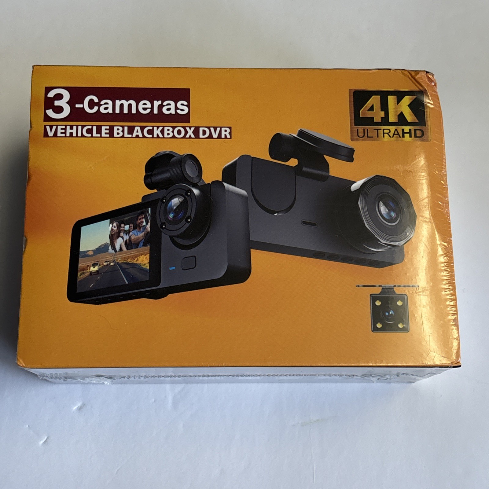 Dashcam 3-Lens Camera – Full HD 1080P Car DVR Video Recorder Front, Interior NEW