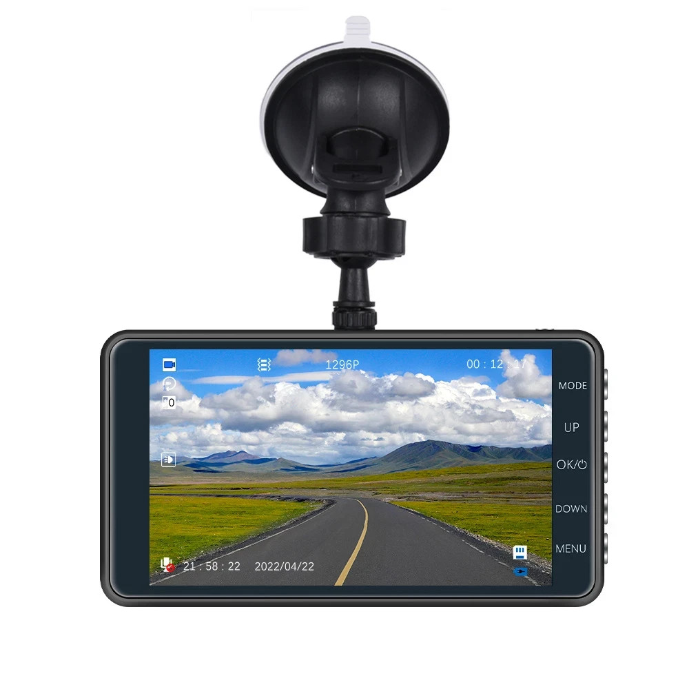 HD 1080P Car Dual Lens Dash Cam 4″ DVR Recorder Front & Rear Camera Night Vision