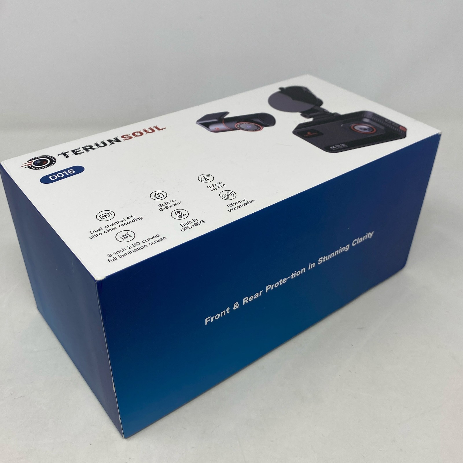 TERUNSOUL D016 Dual 4K Dash Cam Front+Rear GPS 5.8GHz WiFi – Black