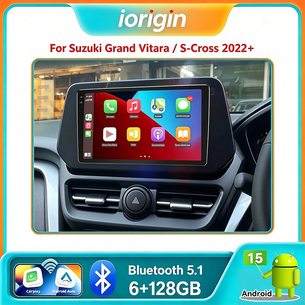 6+128GB For Suzuki Grand Vitara / S-Cross 2022+ Wireless Carplay Android Auto