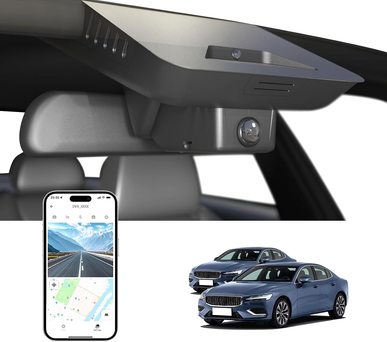 4K Front Dash Cam for Volvo S90 / V90 / XC60 (2022–2025 B5/B6/T8 Model B) 64GB