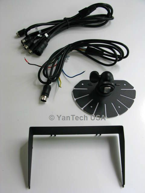 QUAD REAR VIEW BACKUP CAMERA SYSTEM WITH 7″MONITOR & CCD 700TVL 120° IR CAMERAS