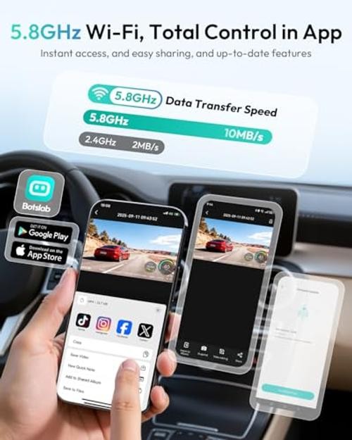 4K Dash Cam Front and Rear, 170° Ultra Wide Car Camera, Silver(No SD Card)