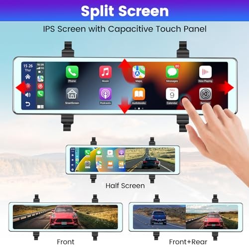 11.26 inch Rear View Mirror Camera with Carplay and Android Auto | Mirror