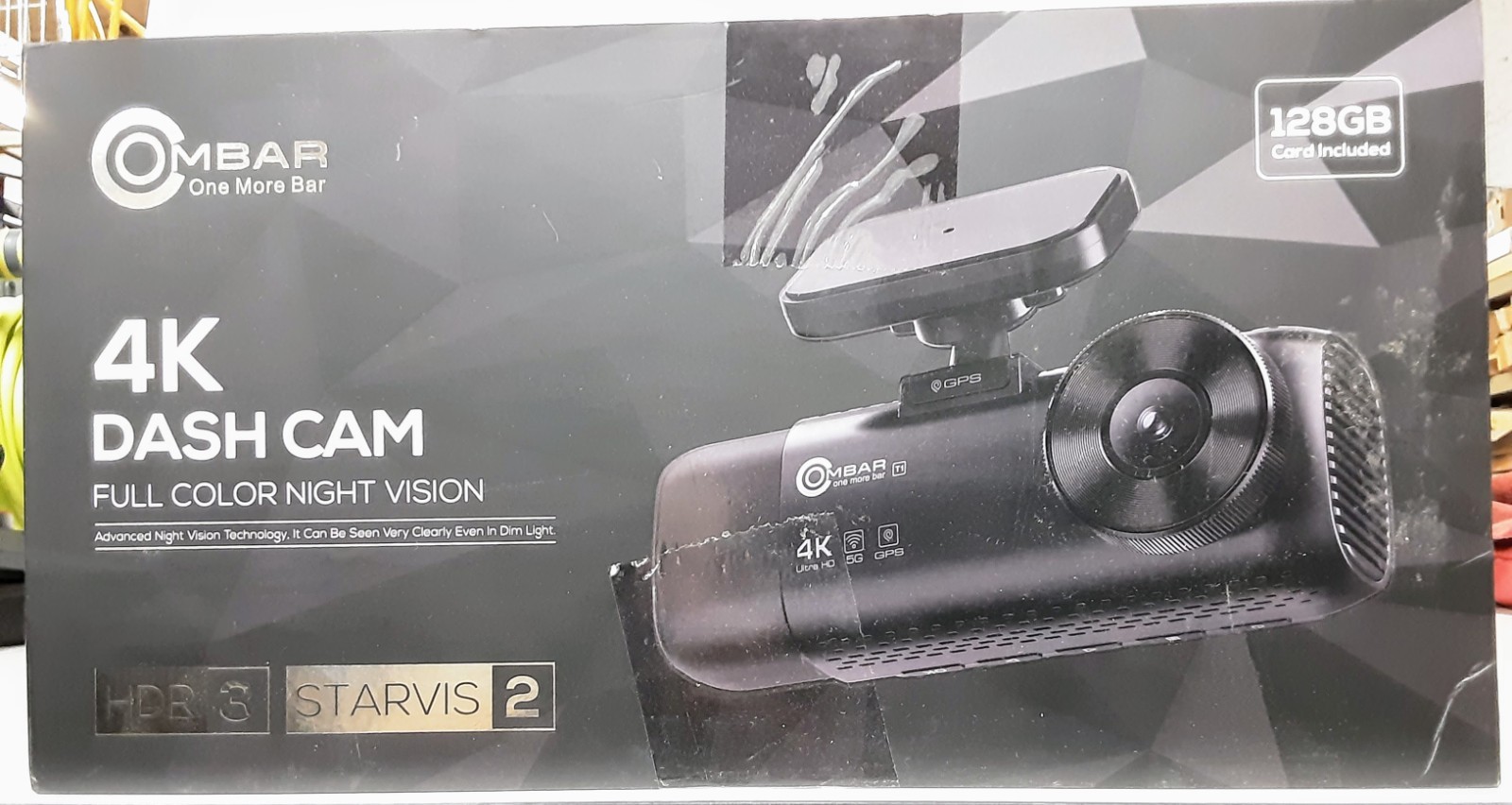 COMBAR 4K FRONT AND REAR DASH CAM-FULL COLOR NIGHT VISION