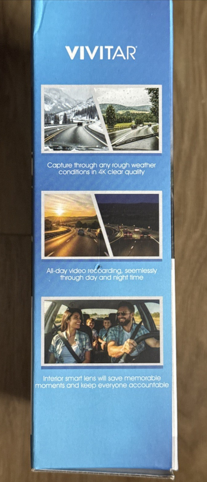 Vivitar DashSense Duo 4k Smart Vision Dash Cam Dashcam AI Powered Gray NIB