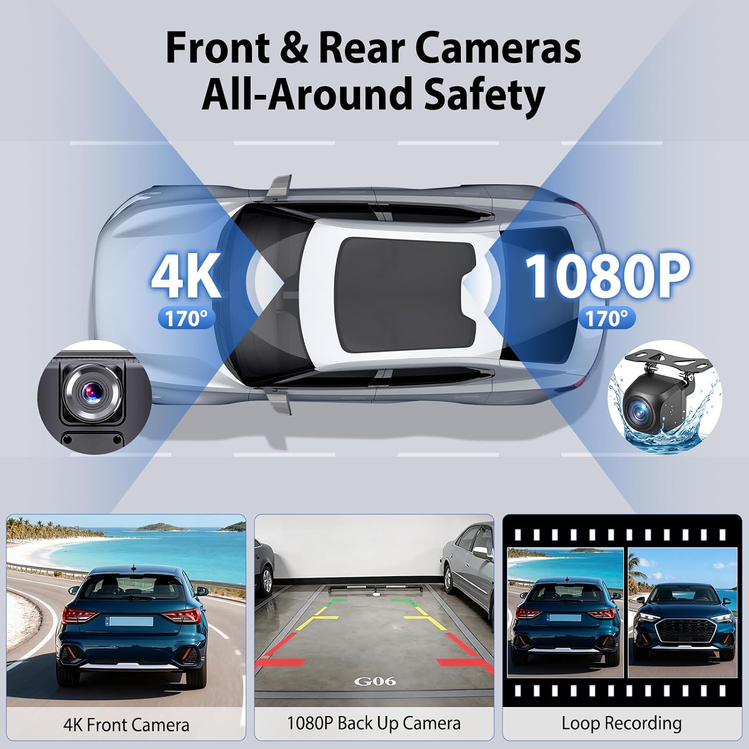 10.26in Wireless CarPlay Screen with 4K Dash Cam