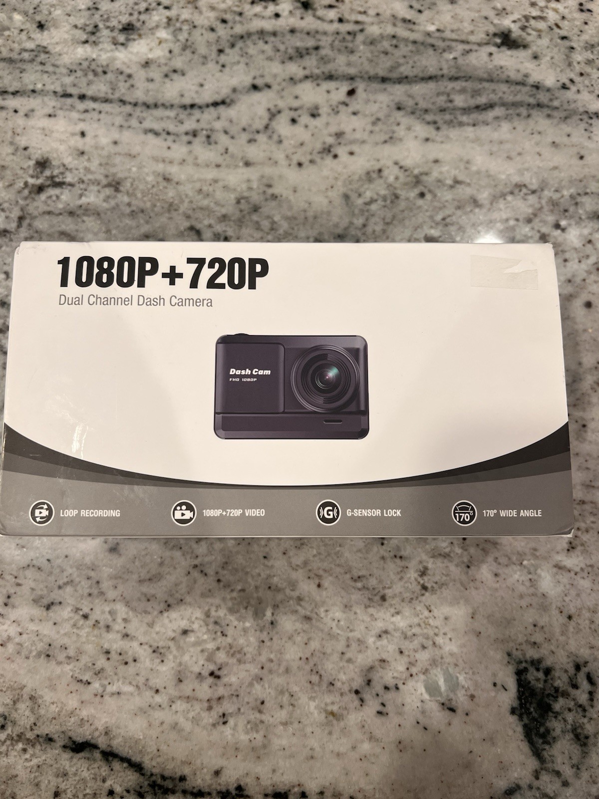 Dual Channel Dash Camera – 1080P + 720P (New Open Box)