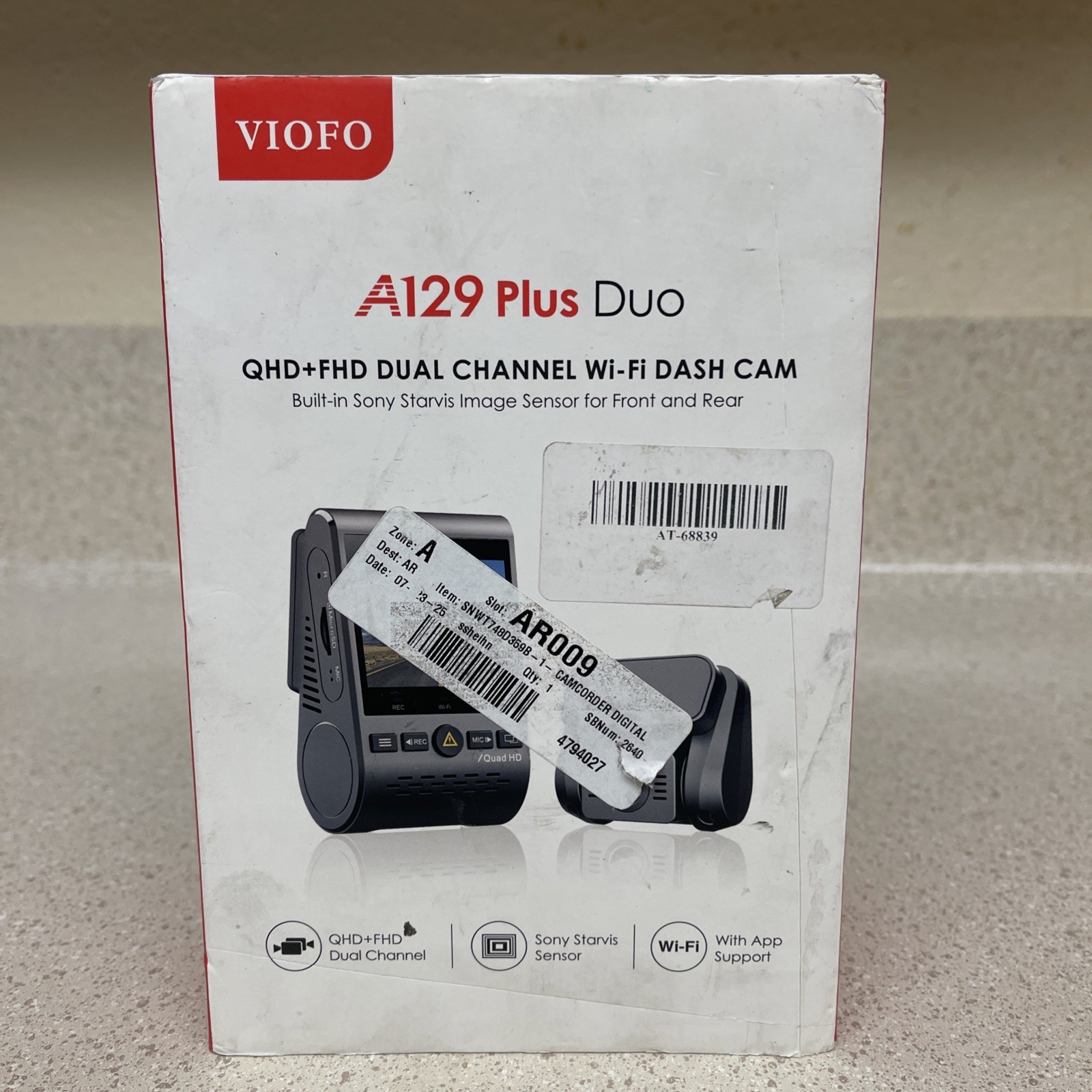 Viofo A129 Pro 4k for Parts Not Working Sold As-Is, GPS Base Included
