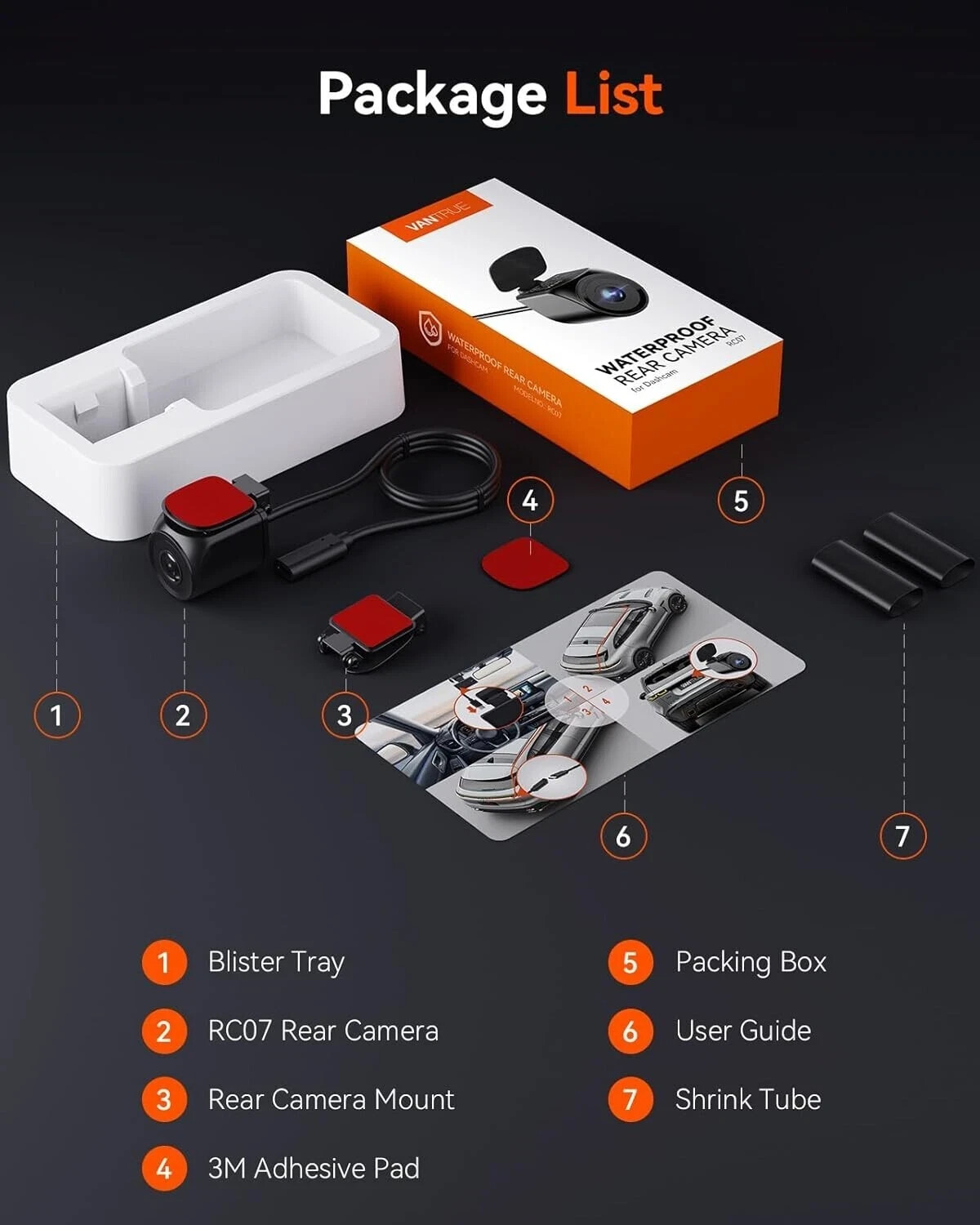 Vantrue RC07 Waterproof Rear Camera for E3 | N4 Pro | S1 Pro | Authorized Dealer