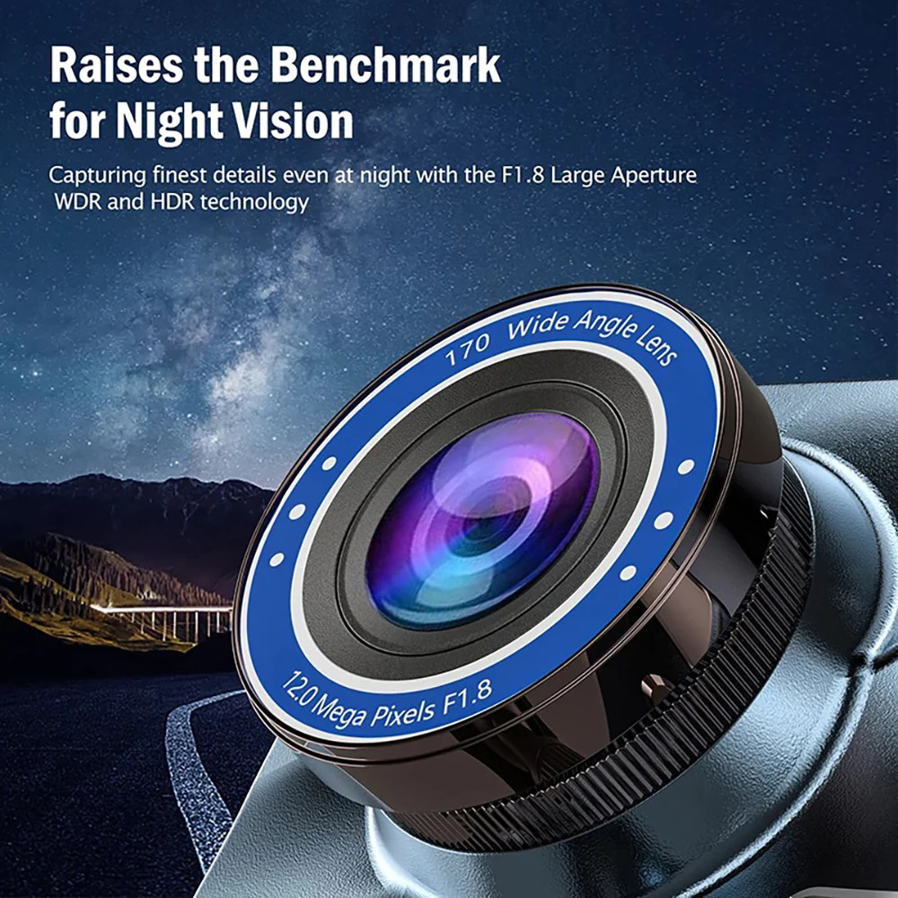 4″ Touch Screen Dash Cam 1080P Dual Lens Front Rear Car DVR Camera Recorder