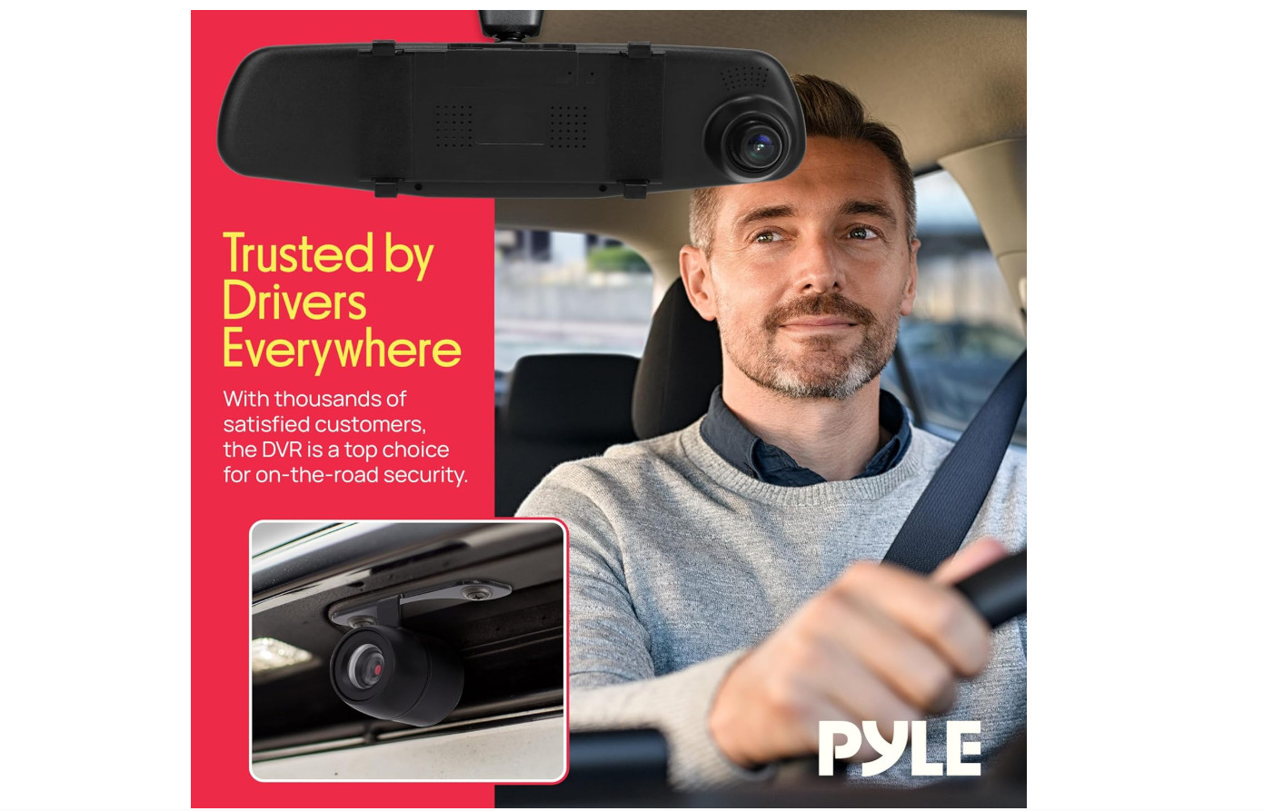 Espejo Retrovisor Con Camara Delantera y Trasera 3EN1 Coche Dash Cam Video DVR