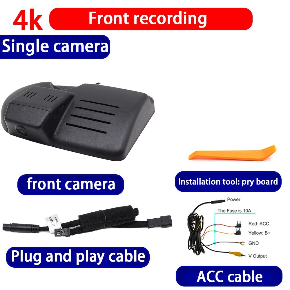 Plug and Play 4K HD Wifi Dash Cam Camera for Ford Mustang S650 2024 2025 7th Gen