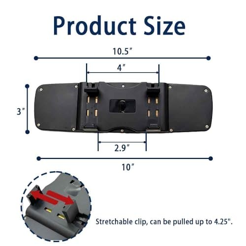Rearview Mirror, Bling Car Accessories For Women, Hand-set Diamonds,