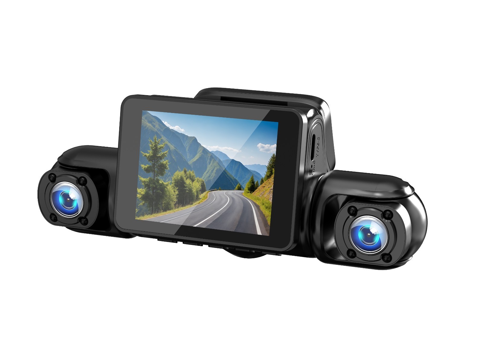 360° 4 Channel 1080P Car Dash Cam Front Rear Left Right Camera Driving Recorder