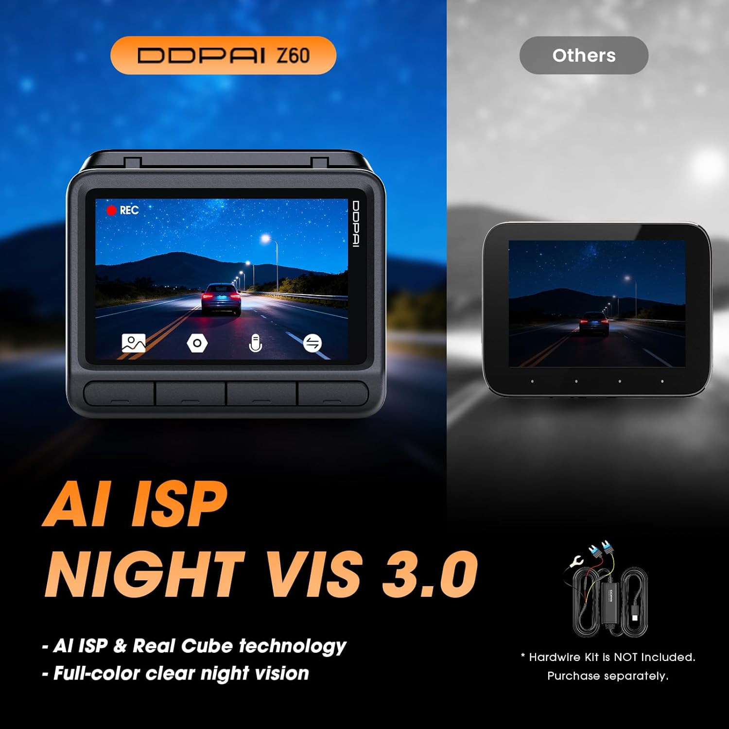 4K Dash Cam Front and Rear, Built-In 32G Emmc Dual Dash Car Camera,64Gb Card Inc
