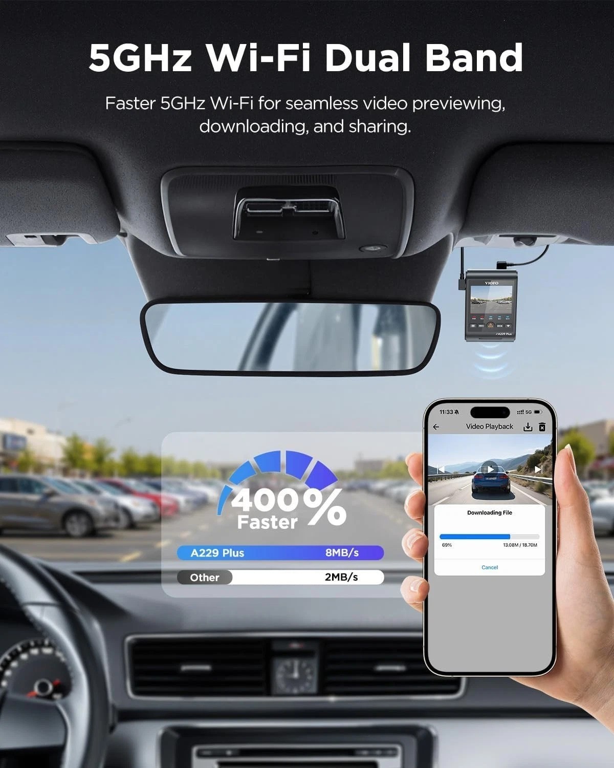 Smart Voice Control Car Dash Camera