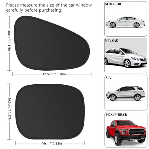 4PCS Car Window Shade, Automobile Sunshade, Car Sun Blocker, Static Suction